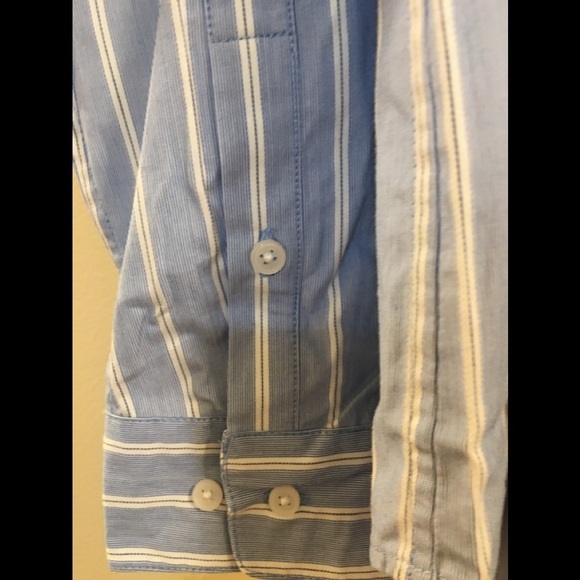 New Striped Long Sleeve Button-Down Shirt - Nili Lotan x Target Blue S4. - Picture 15 of 15